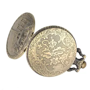 Vintage de Bronce del Reloj de Bolsillo de los Hombres las Mujeres de la Moda del Reloj Retro de Gran Collar de Cadena Colgante de Cuarzo Relojes reloj enfermera