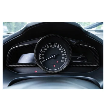 Para Mazda 3 Axela-2018 de Fibra de Carbono Panel Interior Instrumento Marco de Cubierta de Recorte