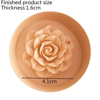 3D hermosa rosa en forma de molde de silicona suave de caramelo decoración de pastel de herramientas de Caramelo de Chocolate del Molde molde de arcilla