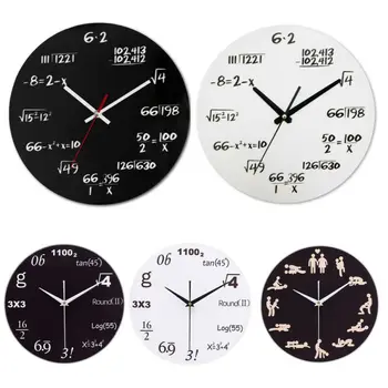 Decodyne Matemáticas Reloj de Pared Única Ecuaciones Matemáticas Perfecto para el Salón de Decoración para el Hogar