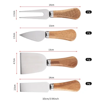 Sharp 4-pieza Acacia juego de cuchillos Con Mango de Madera Cuchillo del Queso rallador de Queso Kit de Útiles de Cocina utensilios de Cocina