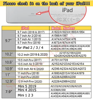 Caso para el iPad Aire 2 Pro de 9,7 pulgadas 5ª 6ª generación de Rotación portátil del soporte de la cubierta, el nuevo anti-caída de seguridad de protección de niños shell