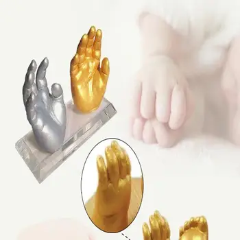 La clonación de Polvo Modelo de tienda de regalos de la Mano de Fundición Kit de Bebé Molde de Yeso de las Parejas de la Boda de la Celebración del Día de la Madre en 3D de la Mano de Barro de Arcilla Moldes