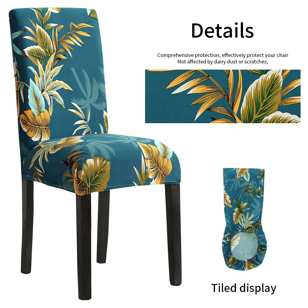 1PC cubierta de la silla Impresión Floral Elástico Spandex hotel cubierta de la Silla Decoración del hogar caliente