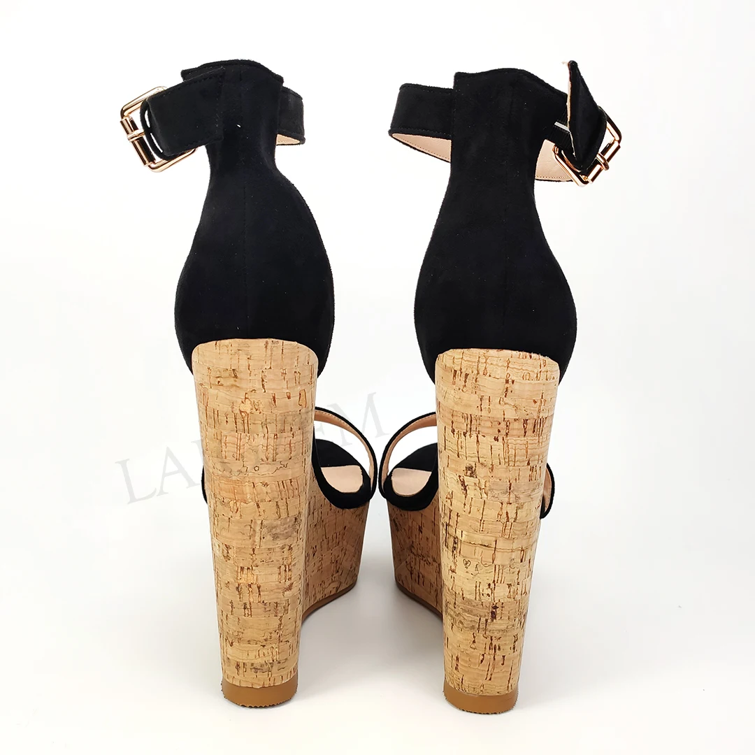 Vestido De Verano Sandalias de cuña de señoras para mujer Tacones nuevo Elaborado Fiesta Playa Zapatos Talla