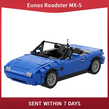 Modernos de alta Tecnología de la Marca de Coches Eunos Roadster MX-5 Bloques de Construcción MOC-27076 Azul Deportes Vehículo Ladrillos DIY Juguetes Para los Niños Regalos de Navidad