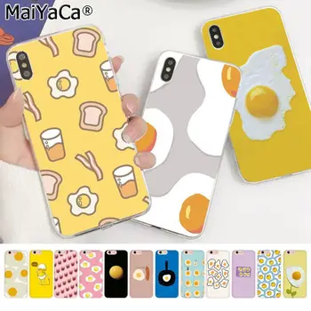 MaiYaCa Lindo amarillo huevo huevo escalfado al Cliente de Alta Calidad de la caja del Teléfono para el iphone SE 2020 11 pro 8 7 66S Plus X XS MAX 5S SE XR