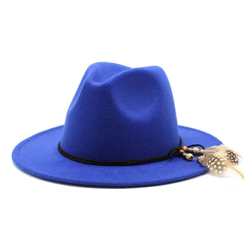 Sombrero Fedora con la cadena de 2021 explosión de Panamá estilo Británico de la correa del metal retro sombrero de los hombres y mujeres de jazz sombrero sombrero de fieltro