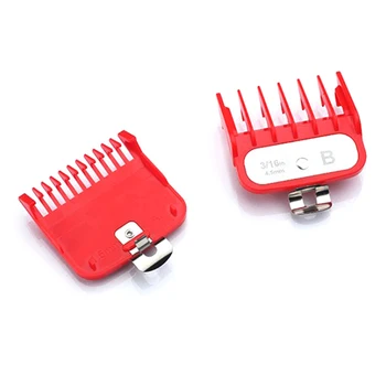 1.5+4.5 mm Guía de tamaños de peine Rojo Accesorio de Peine Conjunto con un soporte de Metal Clipper
