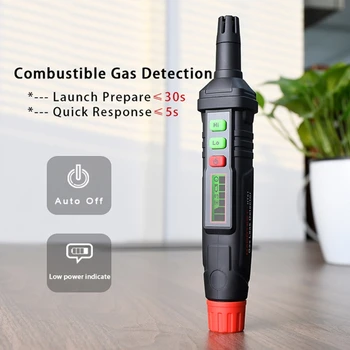 Portátil de mano Detector de Fugas de Gas Alarma de Combustibles Inflamables Natural Metano N1HF