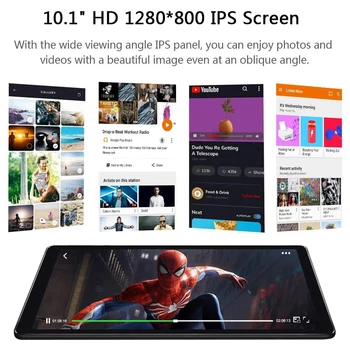 Perkbox Global Octa Core de 10 Pulgadas de Tablet Android 10.0 OS 6GB de RAM de 128 gb ROM 1280x800 HD IPS de la Red 4G LTE WiFi GPS Youtube Pad