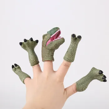 Marioneta de dedo de los Dinosaurios (5 juegos) Mini Animal Puzzle de la Mano de dibujos animados de Animales Muy Adecuado Para Niños de Baño de los Niños de Juguete de Regalo