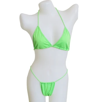 Nueva Europeo-Americana Sexy Extremo de la Cadena de trajes de baño Mini Micro Brasil Bikini de la Playa del Traje de baño de las Mujeres Biquini Envío de la Gota DM008