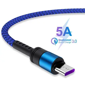Para Huawei Teléfono Móvil de Samsung Accesorios de Tipo C 5A Cable de Carga USB de Súper Carga Rápida de Datos de Línea de Teléfono Móvil de los Cables de