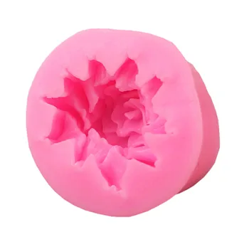 DIY 3D rosa de chocolate del molde de silicona goma de artesanía decoración de pastel de molde de arcilla vaso de papel de la torta de caramelo decoración de pastel de la herramienta de moldes de resina