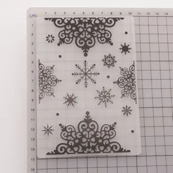 AOKEDIY Copo de nieve de impresión DIY Plástico Estampado Carpetas para el BRICOLAJE Scrapbooking arte de Papel/Fabricación de Tarjetas fuentes de la Decoración