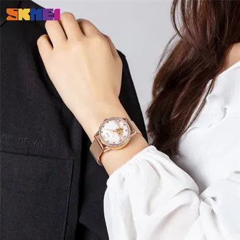 SKMEI Mecánico Automático Reloj Para Mujer de las Mejores marcas de Lujo 3Bar Impermeable Mujer de las Señoras Relojes Relogio Feminino 9255