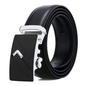 Macho automático hebilla de los cinturones de los hombres auténticos de la faja tendencia de los hombres cinturones de ceinture diseñador de Moda de las mujeres de jean correa Larga 110-150