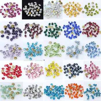 Todos los Colores 36/144Pcs ES19-SS38mm Rivoli checa cristal apuntó Ronda perlas de diamantes de imitación de Brillo De la Joyería de la Uña Haciendo BRICOLAJE