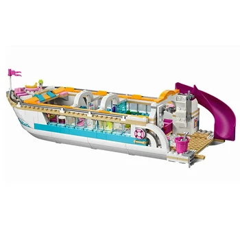 Las chicas de la Serie 41015 Vacaciones en Barco en 3D Dolphin Crucero de Bloques de Construcción de Juguetes para Niños Compatible con Amigos Regalos de los Delfines de Yates de Juguetes