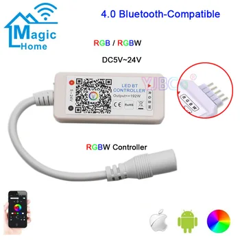 La magia Inalámbrica en el Hogar a distancia WiFi,Bluetooth-compatible RGB/RGBW LED IR Controlador dc 5v 12V 24V para 5050 WS2811 Píxel de la Tira del LED