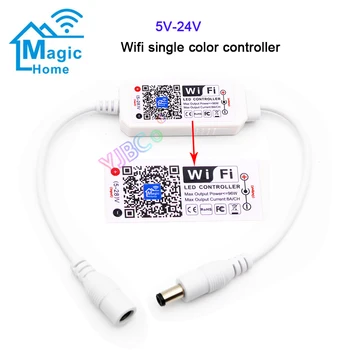 La magia Inalámbrica en el Hogar a distancia WiFi,Bluetooth-compatible RGB/RGBW LED IR Controlador dc 5v 12V 24V para 5050 WS2811 Píxel de la Tira del LED