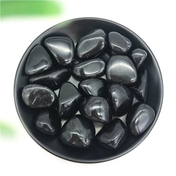 100g de 20-30mm Gran Tamaño Natural de Obsidiana Negra de Cristal de Cuarzo Piedra de Pulido de Especímenes Minerales Naturales y Piedras Minerales