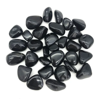 100g de 20-30mm Gran Tamaño Natural de Obsidiana Negra de Cristal de Cuarzo Piedra de Pulido de Especímenes Minerales Naturales y Piedras Minerales