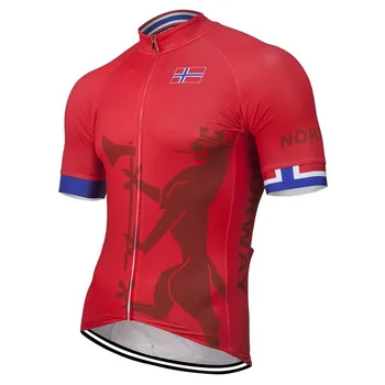 Noruega 2020 Equipo Nuevo de Verano Rojo Jersey de Ciclismo en Bicicleta de ropa de Ciclismo Desgaste de la Bicicleta de Carretera de Montaña de la Carrera Tops