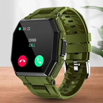 2021 Lujo Militares deporte Reloj Inteligente Hombres Completo de la pantalla táctil de la presión Arterial monitor de frecuencia Cardíaca de llamada Bluetooth smartwatch de los Hombres