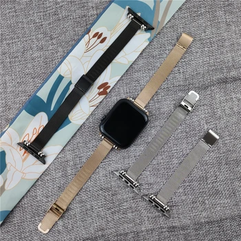 Para el Apple Watch 6 SE de 40 mm, de 44 mm de la serie 5 4 3 38 mm 42 mm de la banda de Milanese loop malla de Acero Inoxidable correa para el iwatch se bandas de las mujeres