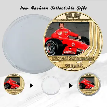 Alemán piloto de Carreras Chapado en Oro Monedas Conmemorativas Conjunto con la Moneda Titular de Deportes de Coleccionables F1 Challenge Moneda de Recuerdos
