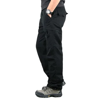 2020 Otoño de los Hombres Pantalones de Carga Táctico del Ejército Multi-bolsillo de la Recta Pantalones de los Hombres Casual Militar Pantalones de los Hombres Pantalon Homme