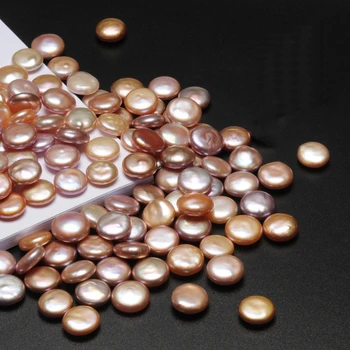 3pcs/lot para la fabricación de joyas naturales perlas de moneda de forma genuina de perlas de perlas de agua dulce cultivadas superior qualtiy