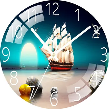 Los modernos Relojes Reloj de Pared de la Sala de estar Nórdicos Creativos del Hogar de la Moda de Cristal de traspaso de la Luz libre de Lujo Silencioso Reloj Simple de Cuarzo