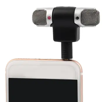De alto Rendimiento de Jack de 3,5 mm Mini Portátil Micrófono Digital Estéreo Micrófono de la Grabadora de Teléfono Móvil Cantar la Canción Karaoke