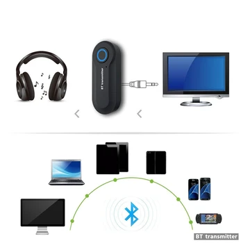 Bluetooth 5.0 Adaptador Wireless o Bluetooth Transmisor Receptor para PC/TV/alquiler de 3.5 mm AUX Música RX Remitente adaptador es válida para quitar
