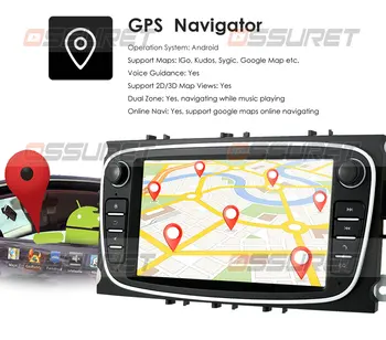 Android 10 de GPS del Coche de la Radio, el Reproductor Multimedia De 7