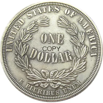 Estados UNIDOS 1876 $1 Marinero Cabeza Dólar de Plata Chapada Copia de la Moneda