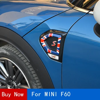 2pcsCar guardabarros delantero decorativo cubierta de la etiqueta engomada de la luz lateral de la modificación de accesorios Para BMW MINI Countryman CooperF60 coche estilo