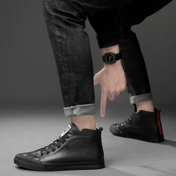 Nueva Llegada De La Juventud De Los Hombres Calzado Casual Hombre Negro De Alta Moda De Calzado Cómodo Para Caminar, Zapatos Para Hombre Del Diseñador De Viviendas De Zapatos De Los Hombres