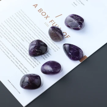 50g/bolsa Oscuro Natural de Amatista Piedra pulida de color púrpura de Cristal de Roca Minerales de Colección Muestra para la Decoración del Hogar