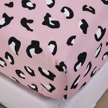 La casa de verano de colchón de la cama de la forma Redonda sábana cómodo de goma de la ropa Sexy de leopardo rosa 120*200*30 180*200*30
