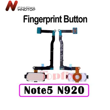 Touch ID Para Samsung Nota 5 Botón de Menú de Inicio Flex Cable de Cinta de Piezas de Repuesto Para Samsung Nota 5 N920 Sensor de huellas Dactilares