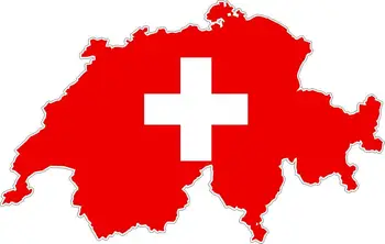 Etiqueta engomada del coche moto mapa de la bandera del vinilo de la pared exterior de calcas macbbook suiza suiza