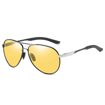 YSO Hombres Mujeres Gafas de sol Fotocromáticas UV400 Polarizado Amarillo de la Visión Nocturna de la Lente de Gafas de sol Para Conducir de Noche y de Día, las Gafas de A563