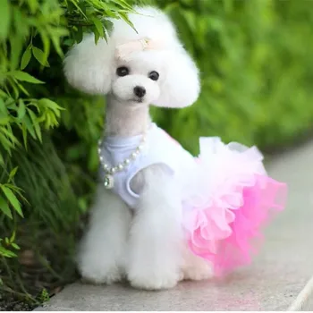 Lindo Perro Ropa de Vestir Bowknot para Mascotas Ropa para Perros Pequeños Dulce Corazón de Impresión de la Moda de la Primavera Verano de Yorkies Rosa Ropa Para Perro