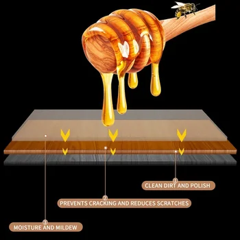 Sólido Orgánico Natural Pura de Abeja cera de Madera Cera Pulidora Impermeable Cuidado de los Muebles de Mantenimiento de la Cera de abejas para el Hogar Limpieza de la Casa