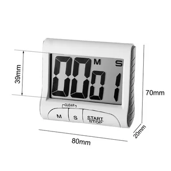 Pantalla LCD Digital Temporizador Portátil Multifuncional del reloj de Cocina Con Alarma Reloj y la cuenta Regresiva de la Memoria la Función de Temporizador de Cocción