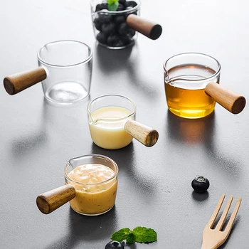 La leche de la Jarra de Vidrio Gusto Plato de Café Mini Leche de la Taza de la Mano-elaborar la Salsa del Plato de Estilo Japonés Vaso de Salsa de Vinagre de antojitos Vajilla